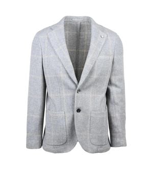 L.B.M. 1911 Rounded Jacket With Button Closure And Unlined Interior - Gray