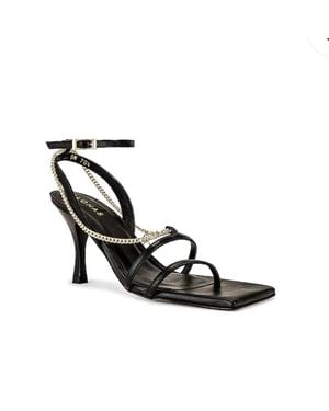 Alohas Straps Chain Heels - Black