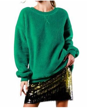 Vine & Love Teddy Sweatshirt - Green