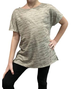 Hayden LA Girl's Printed Crossback Knit Tee - Gray