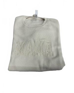 Honey Soul Neutral Embroidered Mama Sweatshirt - Gray