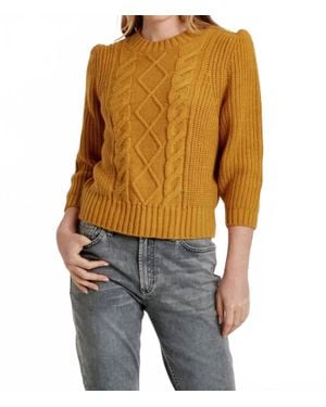 Another Love Priya Cable Knit Crew Sweater - Blue
