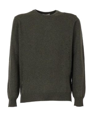 Kangra Cashmere Crew Neck Wool Sweater - Green