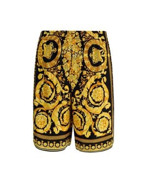 Versace Silk Shorts - Yellow