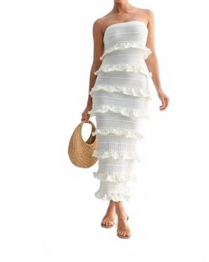 Evenuel Poppy Dress - White