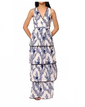 Beyond By Vera Southern Charm Tiered Maxi Dress - Blue