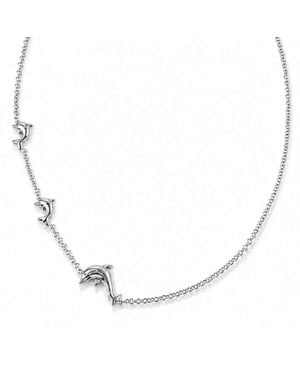 Gold & Honey Dolphin Necklace - Metallic