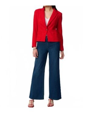 Joseph Ribkoff Boucle Fitted Blazer - Blue