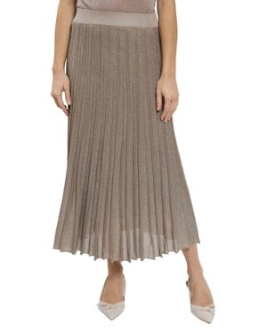 Maison Lurex Gala Lurex Skirt - Brown