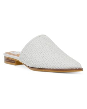 Dolce Vita Isobel Faux Leather Woven Mules - White