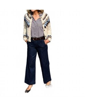 OAT New York Denim Wide Leg Trouser - Blue