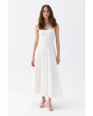 Nocturne Corset Detailed Dress - White