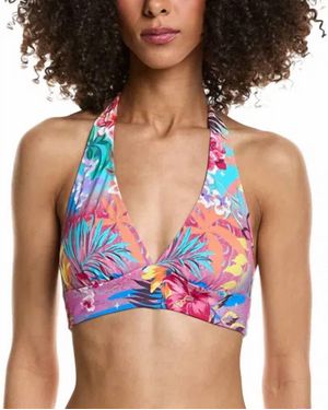 Johnny Was Halter Bikini Top - Blue