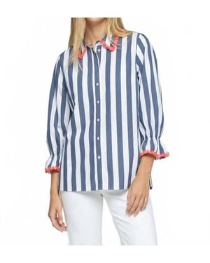 Vilagallo Raya Button Down - Blue