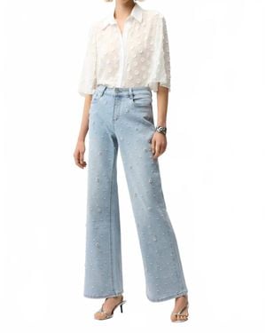 Joseph Ribkoff Embellished Flared Jeans - Blue