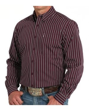 Cinch Modern Fit Long Sleeve Button Shirt - Purple