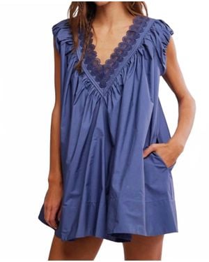 Free People Sundazed Mini Dress - Blue
