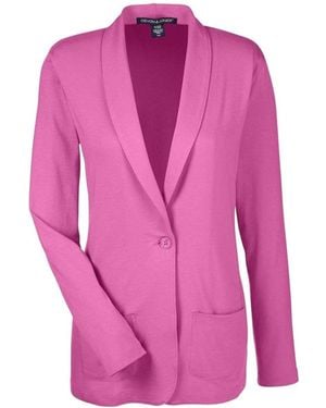 Devon & Jones Perfect Fit Shawl Collar Cardigan - Pink