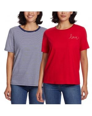 Ella Moss Flattering Fit Ultra Soft Perfect Tee - Red