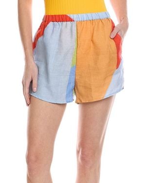 Vitamin A Tallows Linen Short - Blue