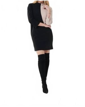 Joseph Ribkoff Camila Color Block Mini Dress - Black