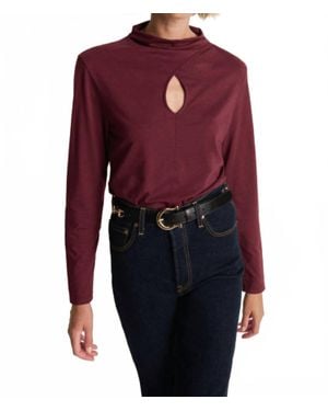 Nation Ltd Naomi Keyhole Tee - Red
