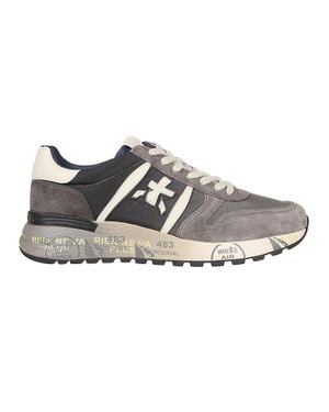 Premiata Lander Polyamide-Blend Leather Sneakers - Brown
