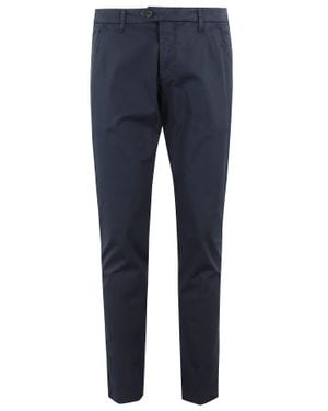 Roy Rogers New Lola Side American Buttoned Cotton-Blend Pants - Blue
