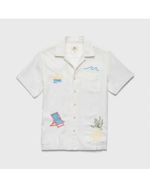 Surfside Supply Mariner Embroidered Camp Shirt - White