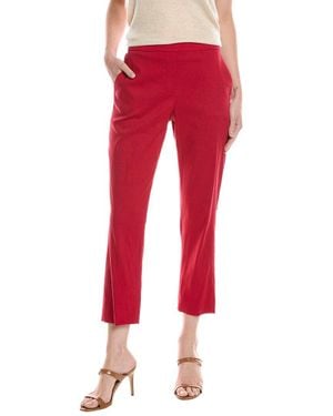 Theory Treeca Linen-blend Pant - Red