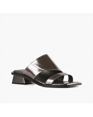 All Black Angle Mules - Brown