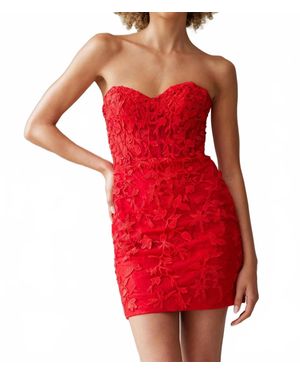 Babyfox Roselyn Strapless Sweetheart Fitted Homecoming Dress - Red