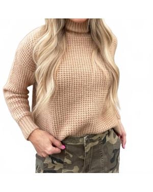 Lili Sidonio Knitted Sweater With High Collar - Brown