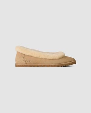 UGG Zora Suede Ballet Flat - White