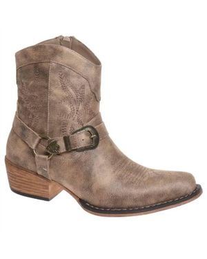 Olem Josie Ankle Booties - Brown
