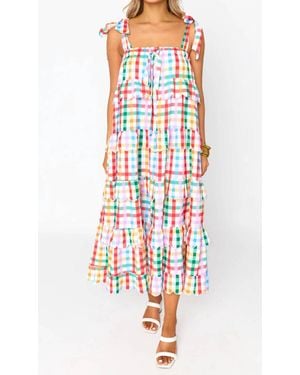 BuddyLove Landon Tie-Shoulder Maxi Dress - White