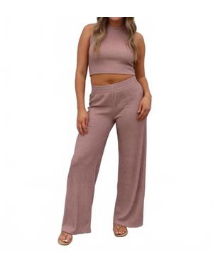 Love Poem Iris Two Piece Pant Set - Red