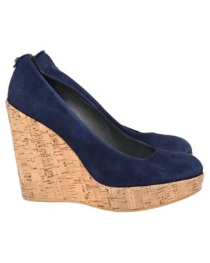 Stuart Weitzman Corkswoon Wedge Pumps - Blue