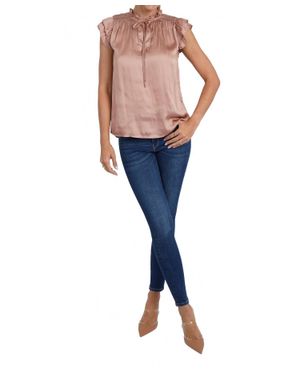 Love Token Agatha Ruffle Sleeve Top - Blue
