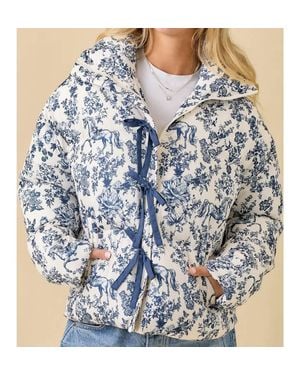 Main Strip Paloma Horse Print Jacket - Blue