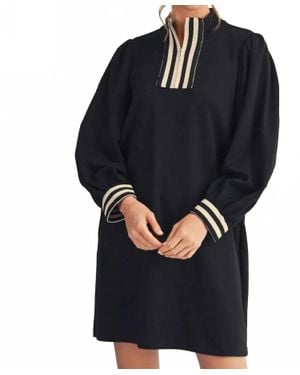 Jodifil Josselyn Striped Trim Dress - Blue
