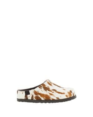 UGG Spotted Otzo Western Calf-Hair Clogs - White