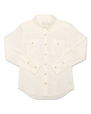 Long Wharf Supply Co. Seawell Linen Work Shirt - White