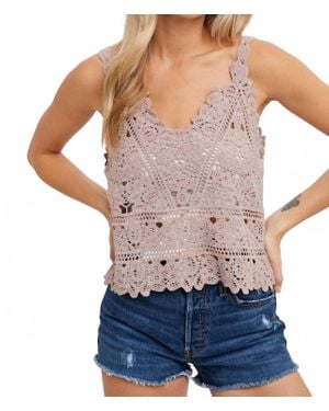 Bluivy Crochet Cami Top - Blue