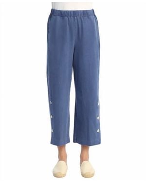 Jess & Jane 3 Jersey Cropped Pant - Blue