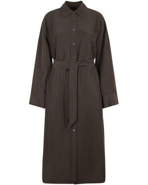 Soeur Long Relaxed Silhouette Coat - Black