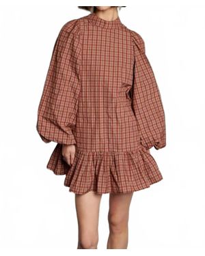 Ghospell Dominica Plaid Dress - Red