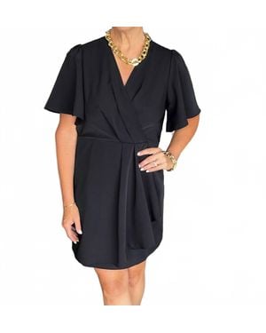 She + Sky Tell Me I'M Pretty Wrap Dress - Black