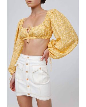 Significant Other Sasha Balloon Sleeves Top - White