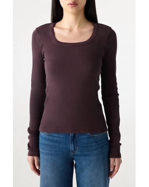 AMO Angelina Long Sleeve Top - Purple